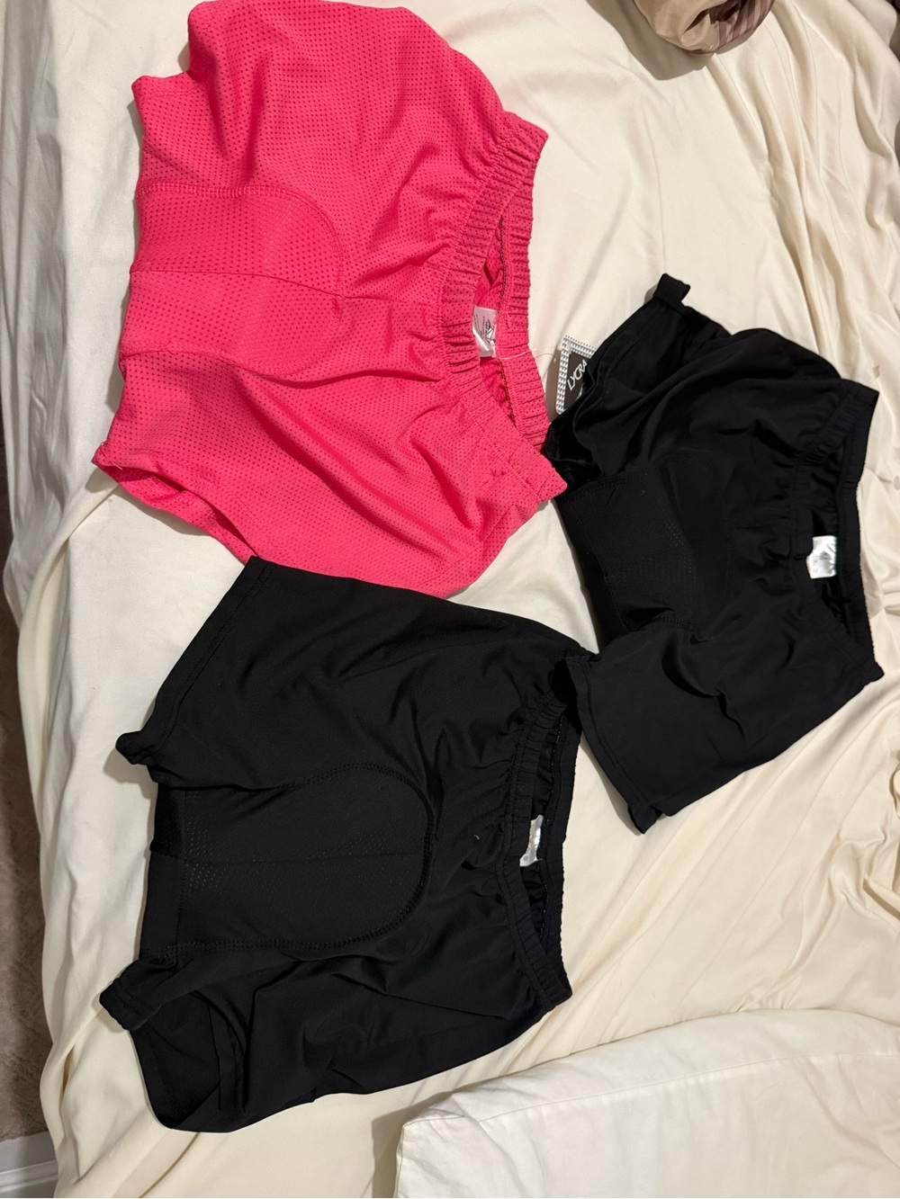 3 Women's Cycling / Chamois shorts - Black & Hot Pink - New!